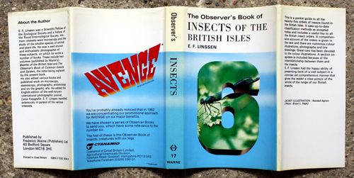 17. The Observer's Book of Insects Of the British Isles Rare Cyanamid Advertising Edition with Compliment Card