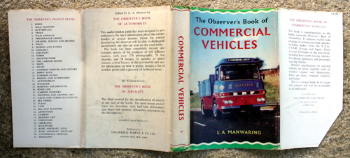 40. The Observer's Book of Commercial Vehicles Very Rare US Price Variant