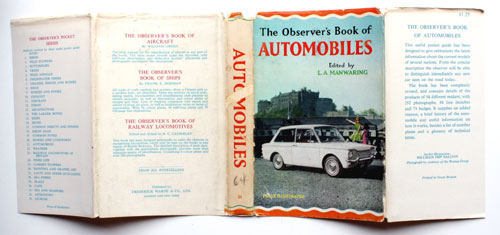 21. The Observer's Book of Automobiles Tenth Edition Very Rare US Price Variant