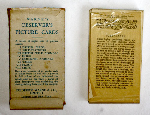 Observer's Picture Cards - Ships 32 PICTURE CARDS plus Box