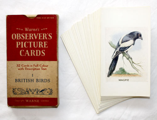 Observer's Picture Cards - British Birds 32 PICTURE CARDS plus Box