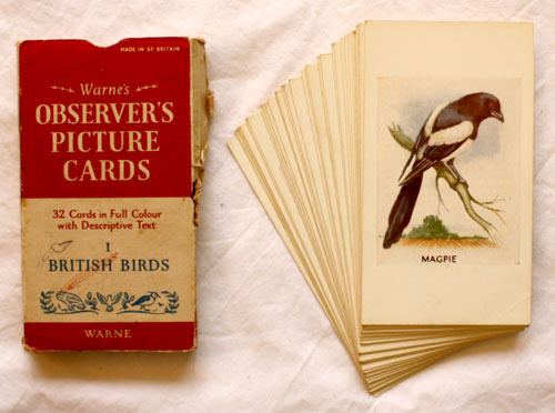 Observer's Picture Cards - British Birds 32 PICTURE CARDS plus Box