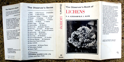 33. The Observer's Book of Lichens Rare Black and White Jacket