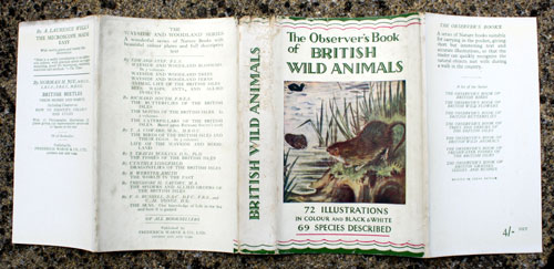 5. The Observer's Book of British Wild Animals Rare Wartime Edition
