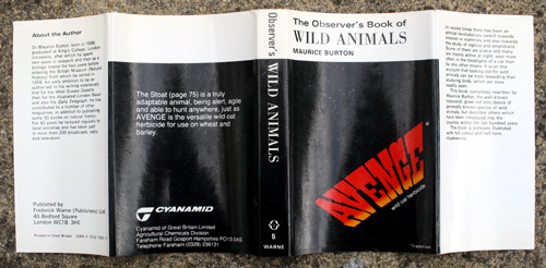 5. The Observer's Book of Wild Animals Rare Cyanamid Advertising Edition