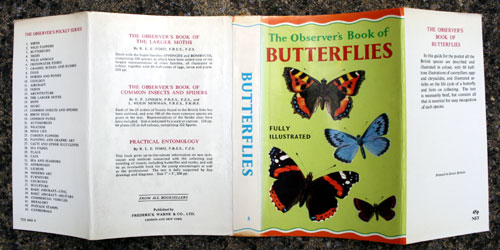 3. The Observer's Book of Butterflies Very Rare Glossy Jacket Edition