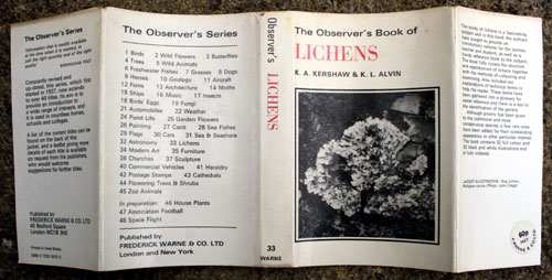 33. The Observer's Book of Lichens Rare Black and White Jacket