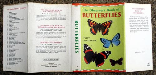 3. The Observer's Book of Butterflies Very Rare Glossy Jacket Edition